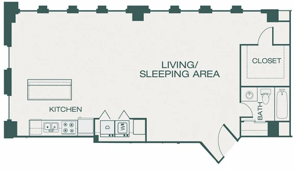 The Kirby Rise apartments Dallas Floor plan 22