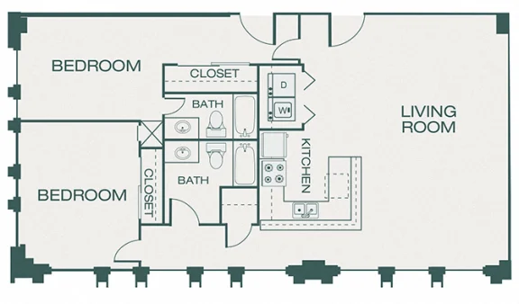 The Kirby Rise apartments Dallas Floor plan 23