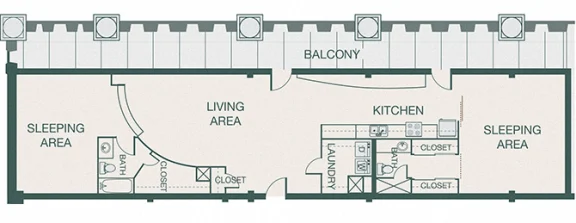 The Kirby Rise apartments Dallas Floor plan 25
