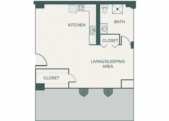 The Kirby Rise apartments Dallas Floor plan 4