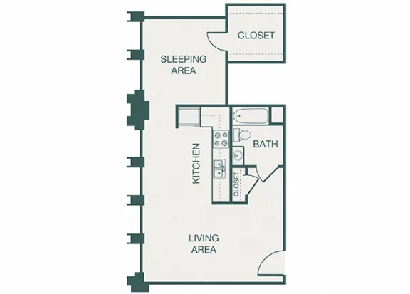 The Kirby Rise apartments Dallas Floor plan 7