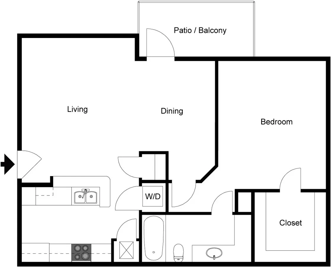 The Lexington Rise apartments Houston Floor plan 2
