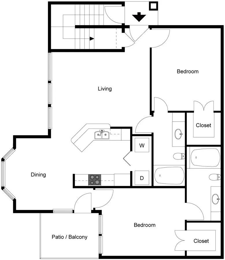 The Lexington Rise apartments Houston Floor plan 6