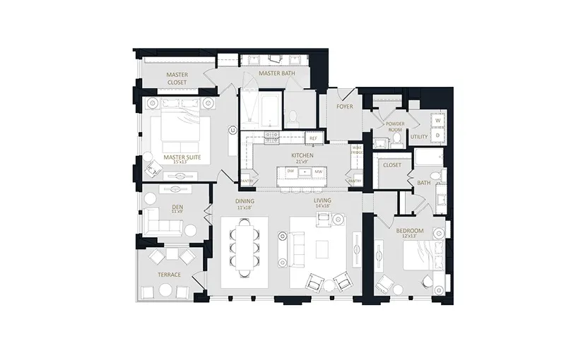 The McKenzie Rise apartments Dallas Floor plan 11