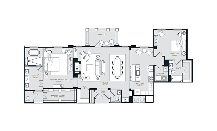 The McKenzie Rise apartments Dallas Floor plan 12