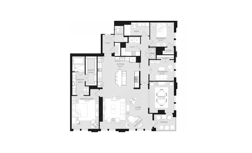 The McKenzie Rise apartments Dallas Floor plan 14
