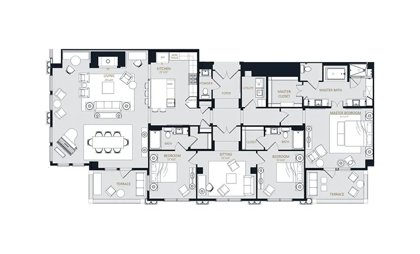 The McKenzie Rise apartments Dallas Floor plan 17