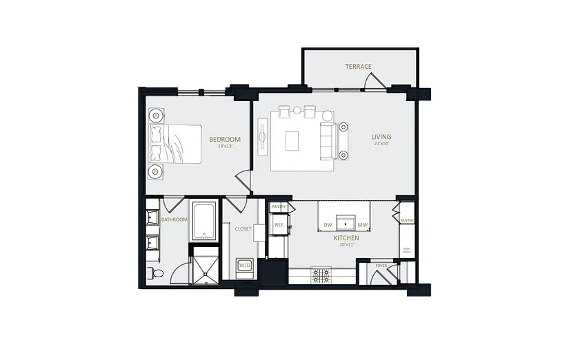 The McKenzie Rise apartments Dallas Floor plan 2