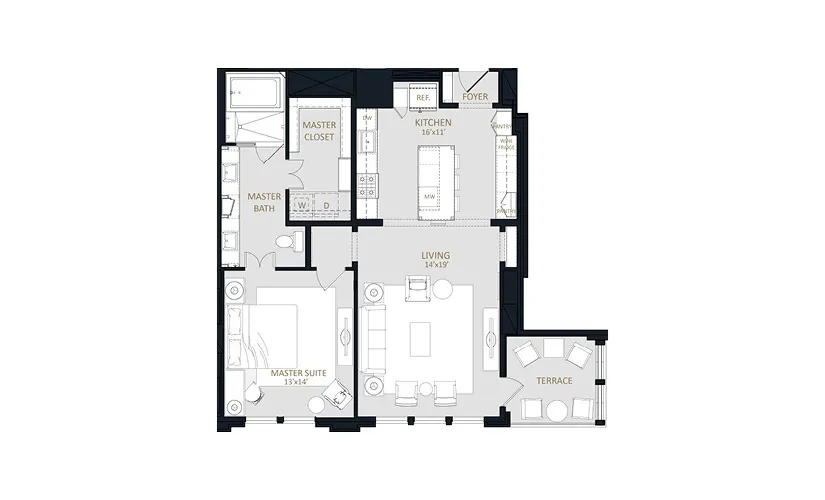 The McKenzie Rise apartments Dallas Floor plan 3