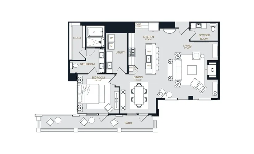 The McKenzie Rise apartments Dallas Floor plan 4