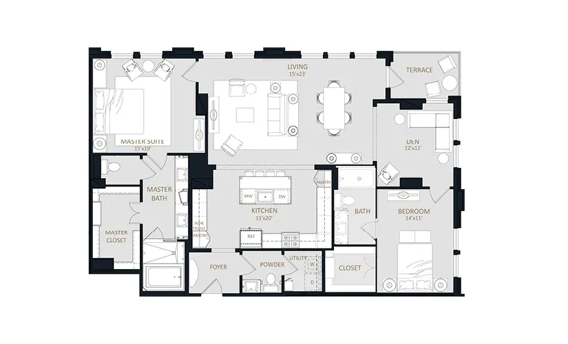 The McKenzie Rise apartments Dallas Floor plan 8