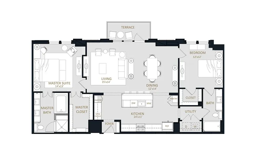 The McKenzie Rise apartments Dallas Floor plan 9