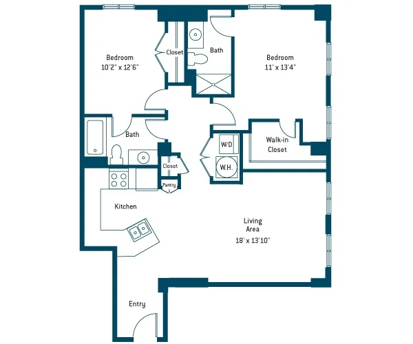The Merc Rise apartments Dallas Floor plan 10