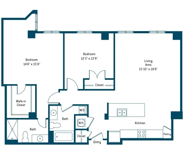 The Merc Rise apartments Dallas Floor plan 12