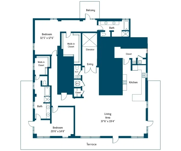 The Merc Rise apartments Dallas Floor plan 16