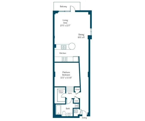 The Merc Rise apartments Dallas Floor plan 6