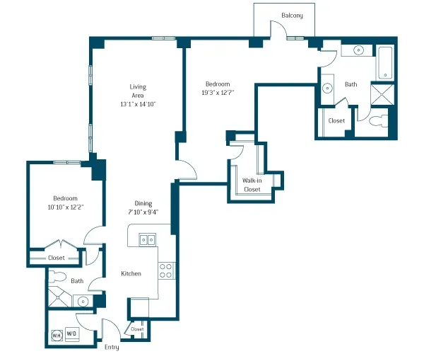 The Merc Rise apartments Dallas Floor plan 9