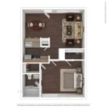 The Ridley Apartment Homes Rise Apartments FloorPlan 1