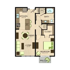 The Susanne Rise Apartments Houston FloorPlan 2