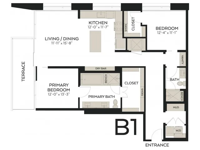 The Victor Rise apartments Dallas Floor plan 13
