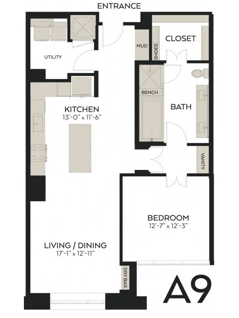 The Victor Rise apartments Dallas Floor plan 6