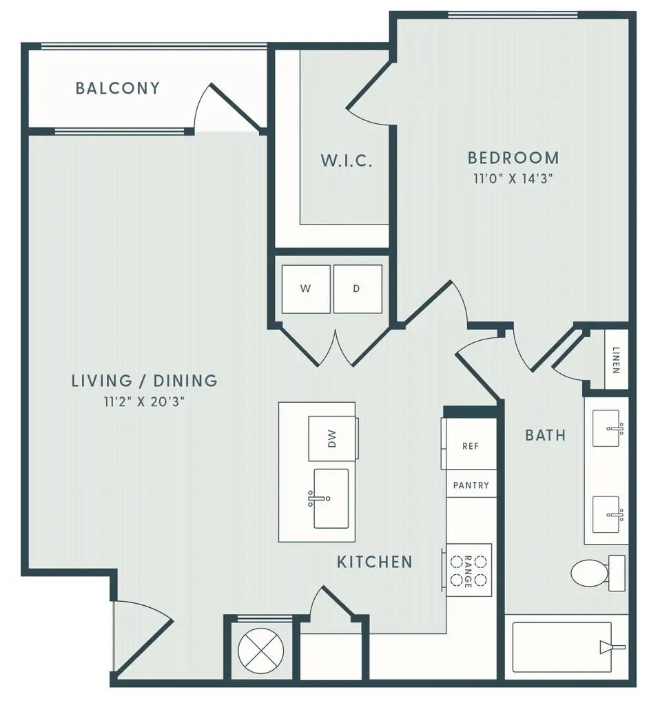 The Wildwood Houston Rise Apartments FloorPlan 3