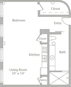 The Wilson Rise apartments Dallas Floor plan 1