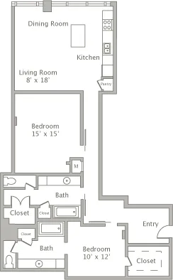 The Wilson Rise apartments Dallas Floor plan 6