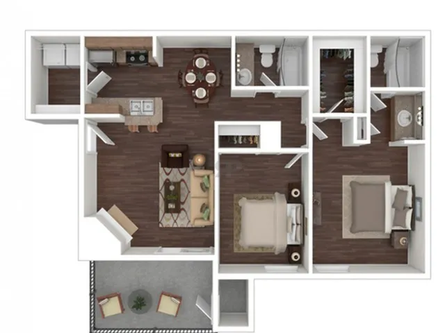 Veridian at Bellevue Rise Apartments Houston FloorPlan 10