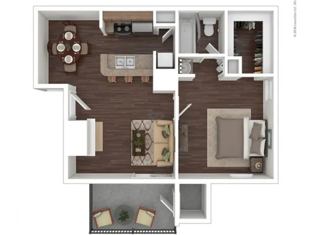 Veridian at Bellevue Rise Apartments Houston FloorPlan 2