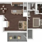 Veridian at Bellevue Rise Apartments Houston FloorPlan 5