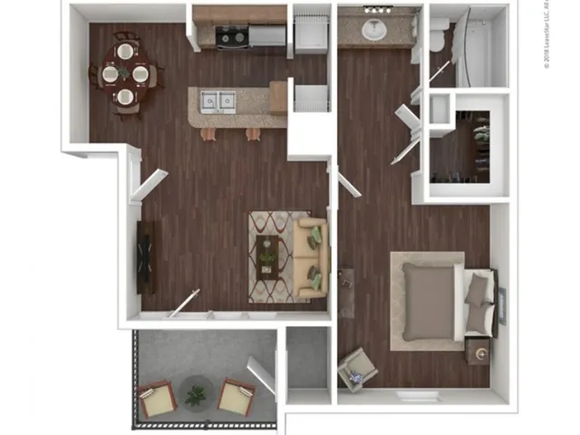 Veridian at Bellevue Rise Apartments Houston FloorPlan 8