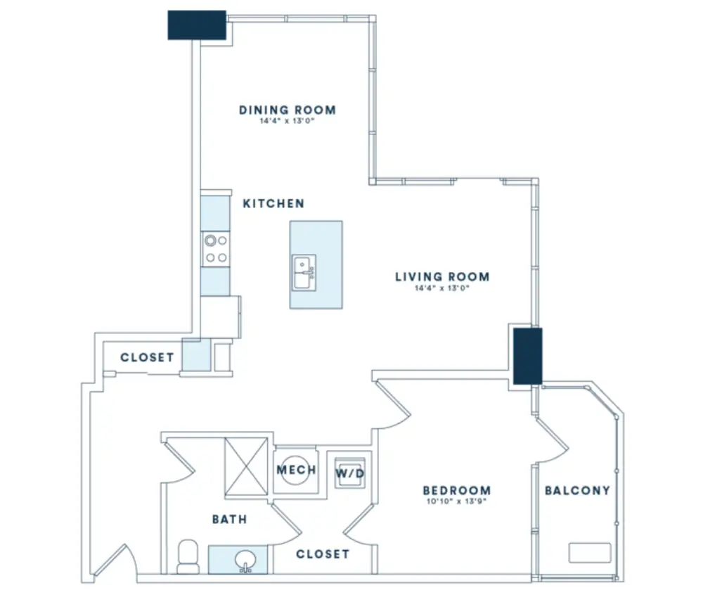 Victory Place Rise Apartments Floorplan 14