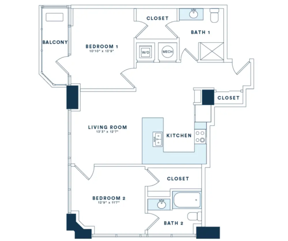 Victory Place Rise Apartments Floorplan 16