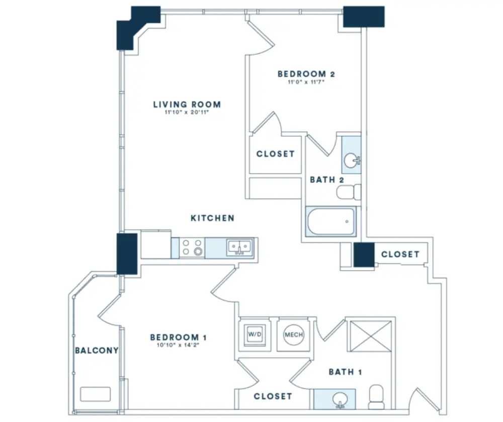Victory Place Rise Apartments Floorplan 17