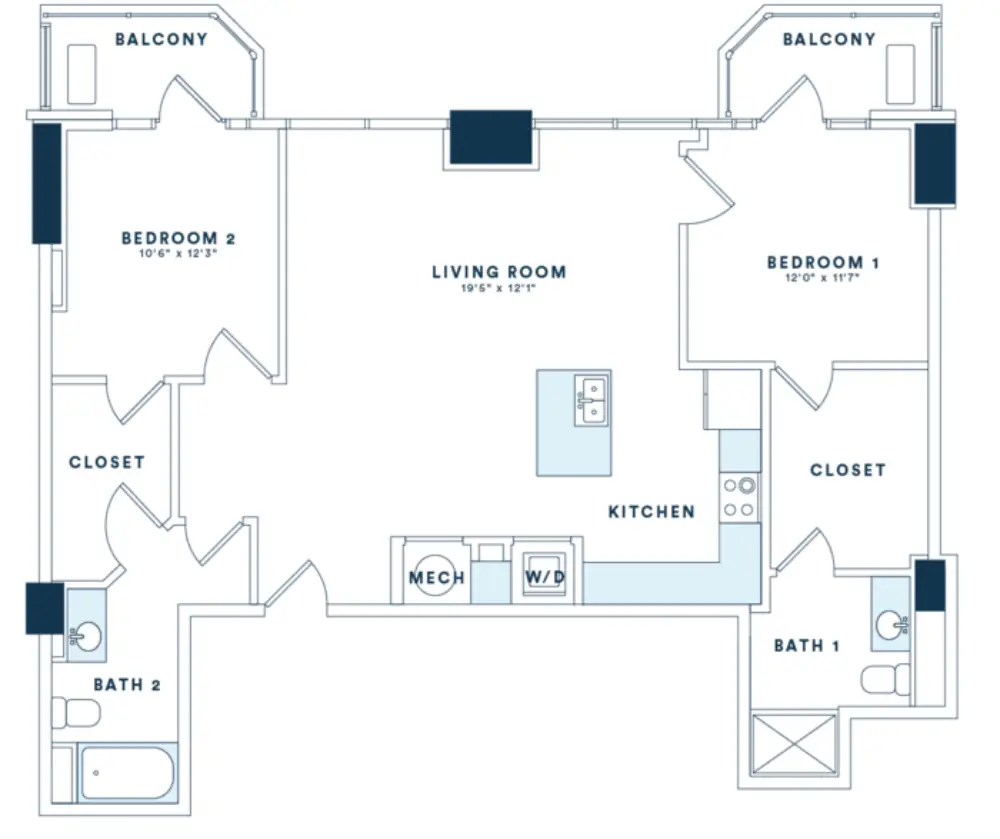Victory Place Rise Apartments Floorplan 20