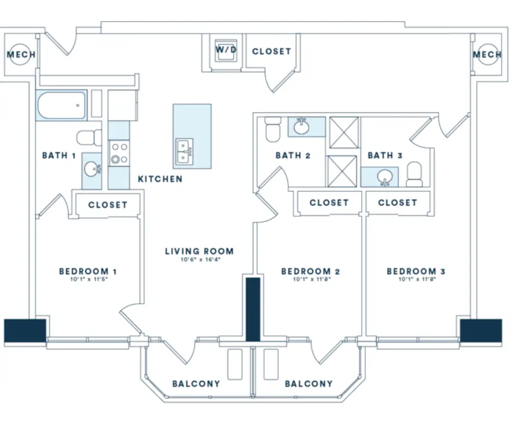 Victory Place Rise Apartments Floorplan 21
