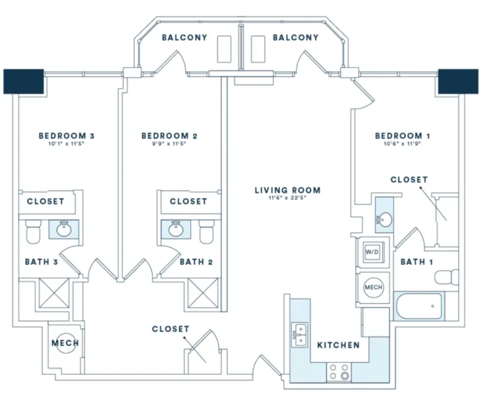 Victory Place Rise Apartments Floorplan 22