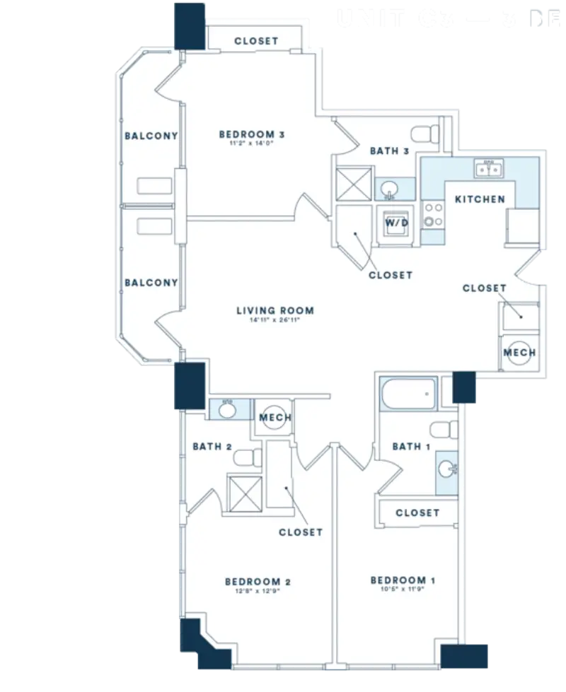 Victory Place Rise Apartments Floorplan 23