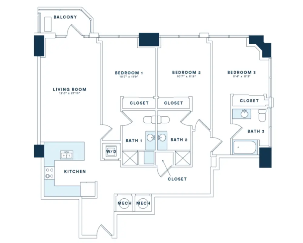 Victory Place Rise Apartments Floorplan 24
