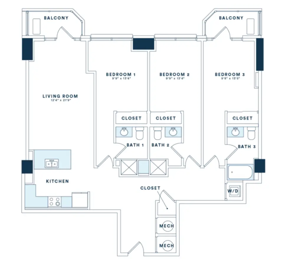 Victory Place Rise Apartments Floorplan 25