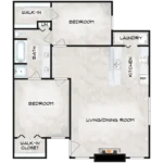 Villas at Lake Arlington Rise Apartments Dallas FloorPlan 3