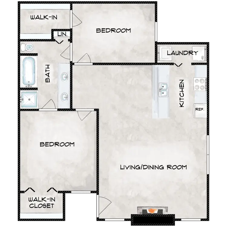 Villas at Lake Arlington Rise Apartments Dallas FloorPlan 6