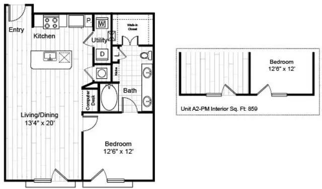 Virage Luxury Rise Apartments Houston FloorPlan 11