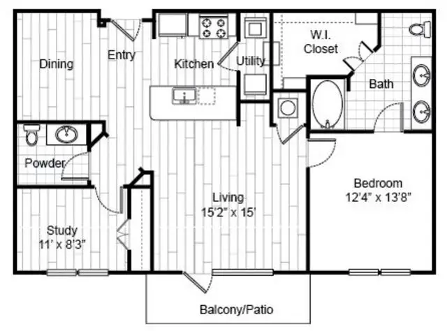 Virage Luxury Rise Apartments Houston FloorPlan 12