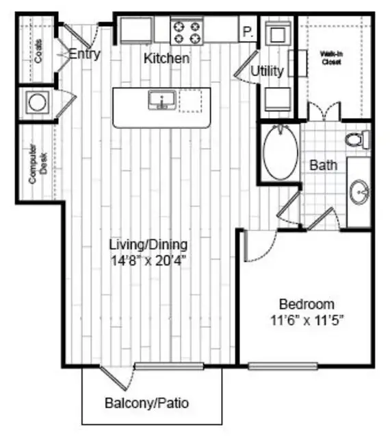 Virage Luxury Rise Apartments Houston FloorPlan 13