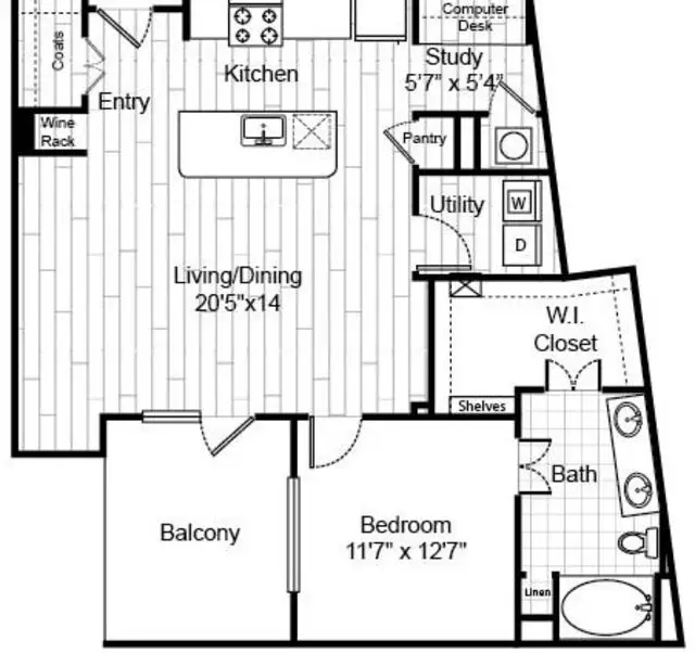 Virage Luxury Rise Apartments Houston FloorPlan 15