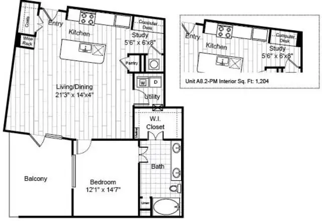 Virage Luxury Rise Apartments Houston FloorPlan 17