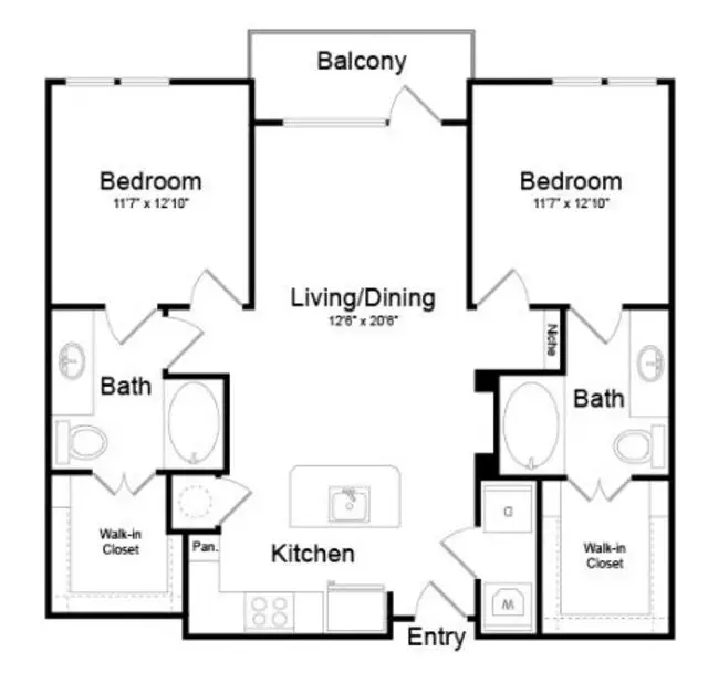 Virage Luxury Rise Apartments Houston FloorPlan 21