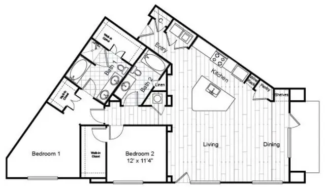 Virage Luxury Rise Apartments Houston FloorPlan 25